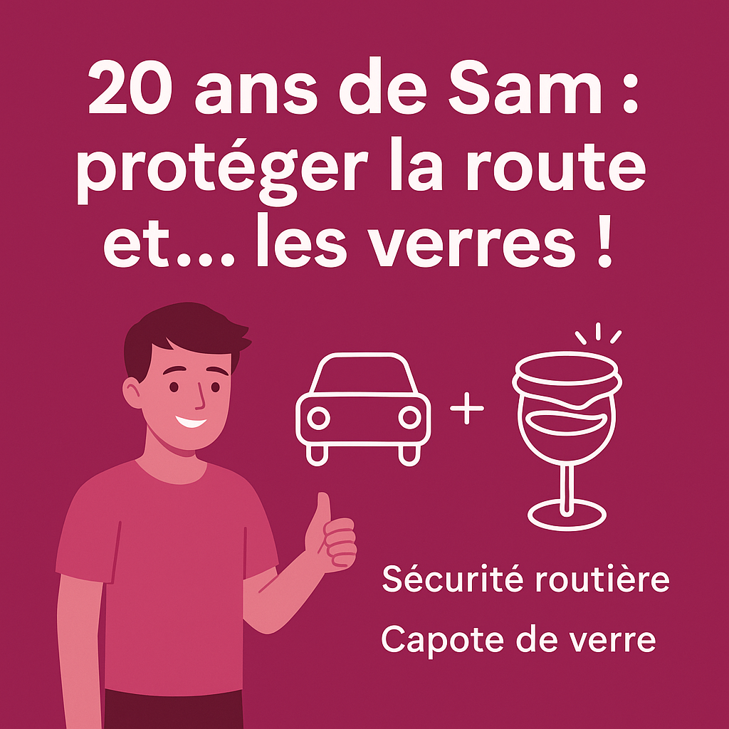 20 ans de Sam : protéger la route et… les verres !