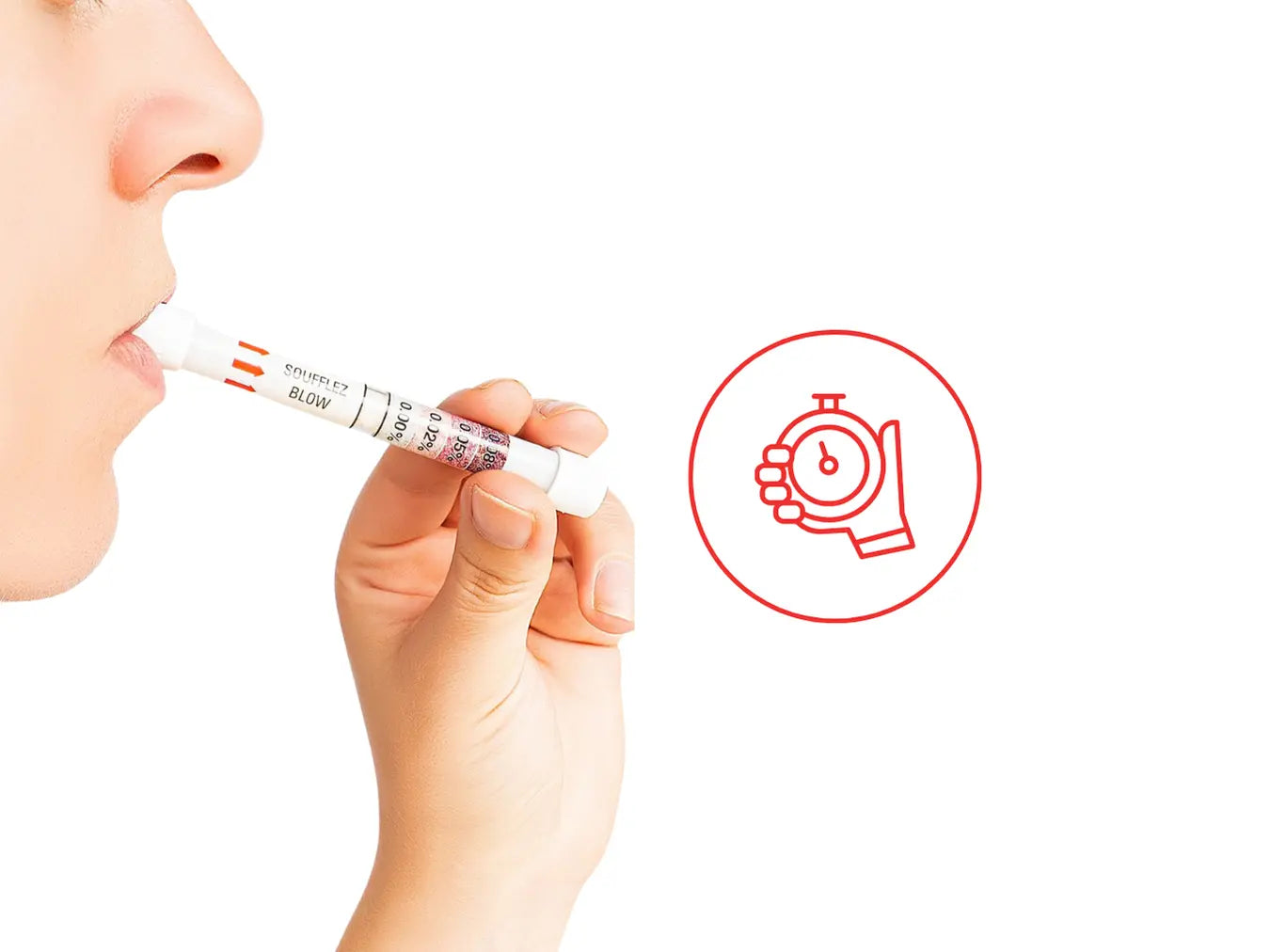 EthyloCheck™ – Éthylotest jetable préventif (0,0 g/L à 0,8 g/L) – Usage unique