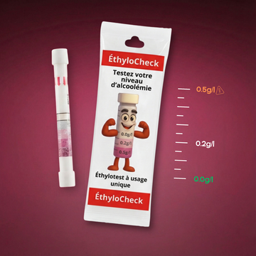 EthyloCheck™ - Éthylotest préventif à usage unique (0,0 g/L - 0,2 g/L - 0,5 g/L)