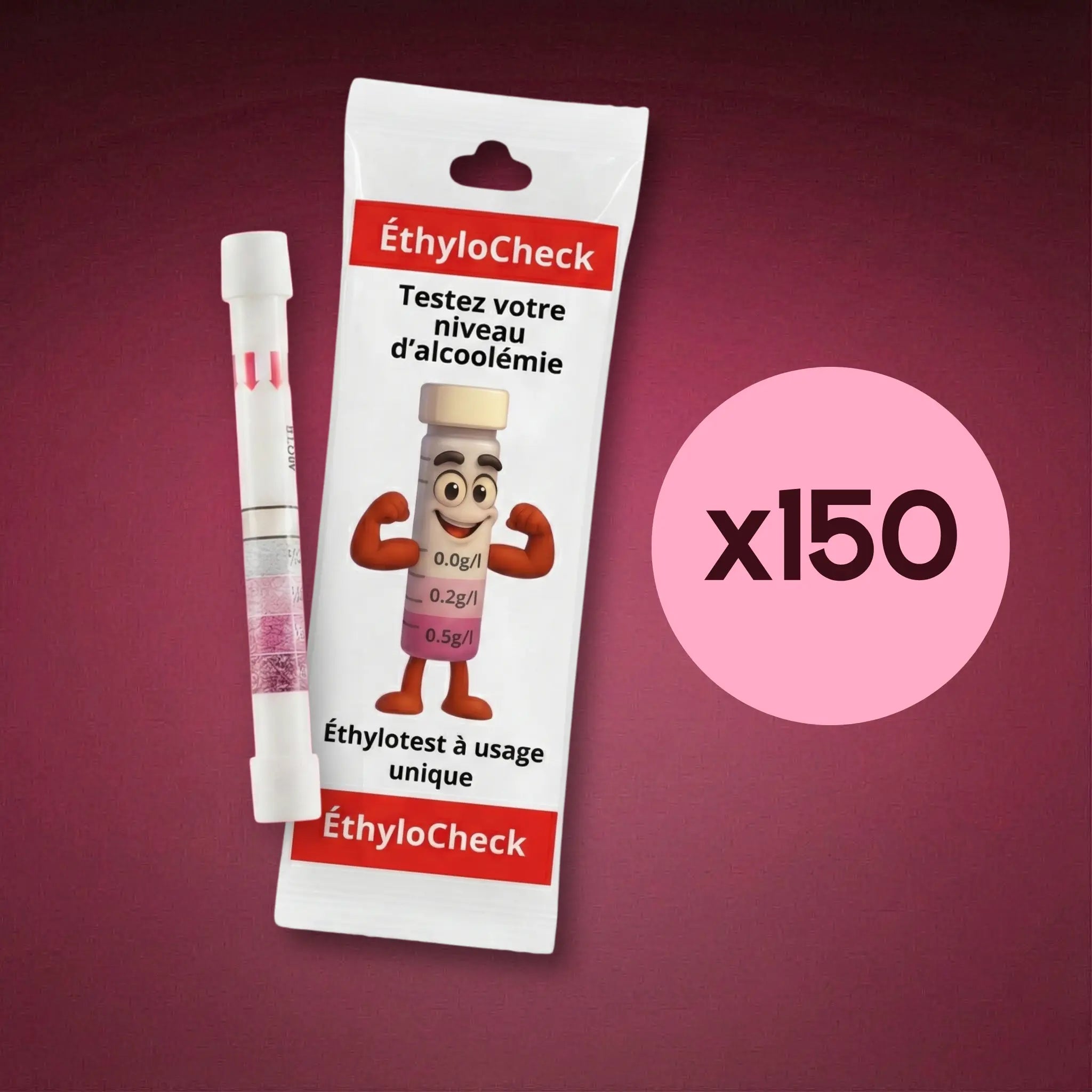 Box of 30 EthyloCheck™ - Preventive Breathalysers (0.0 - 0.2 - 0.5 g/L) - Prevention & Drinking and Driving