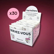 Display med 30 drinkskydd – Skydd mot droger och spill